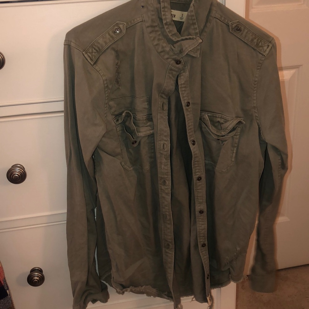 hollister topped utility jacket